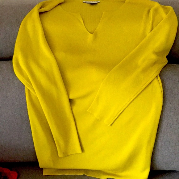 Bright Yellow Long Silk Top - Picture 1 of 1